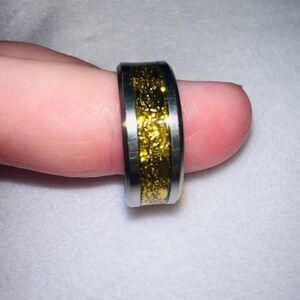 Elegant Gold and Silver Mens  Ring